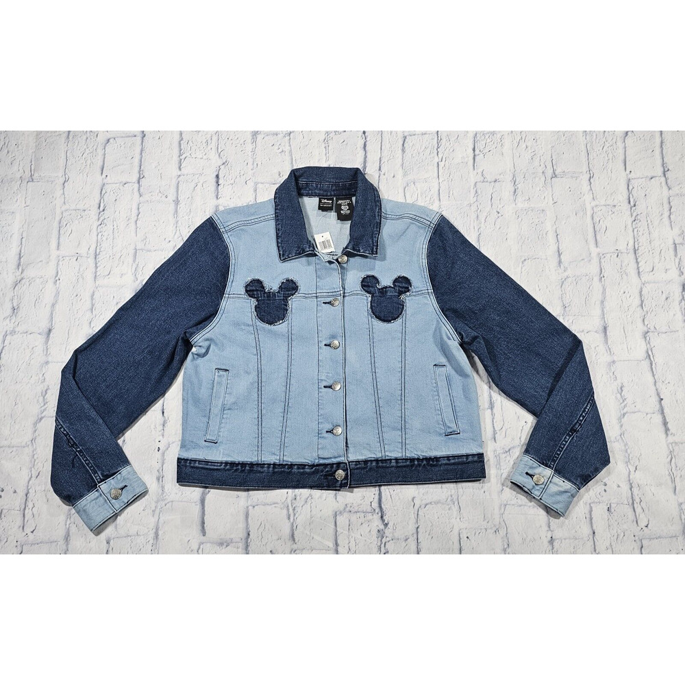 Disney Parks x Her Universe WOMENS SIZE M Mickey Mouse Denim Jean Jacket